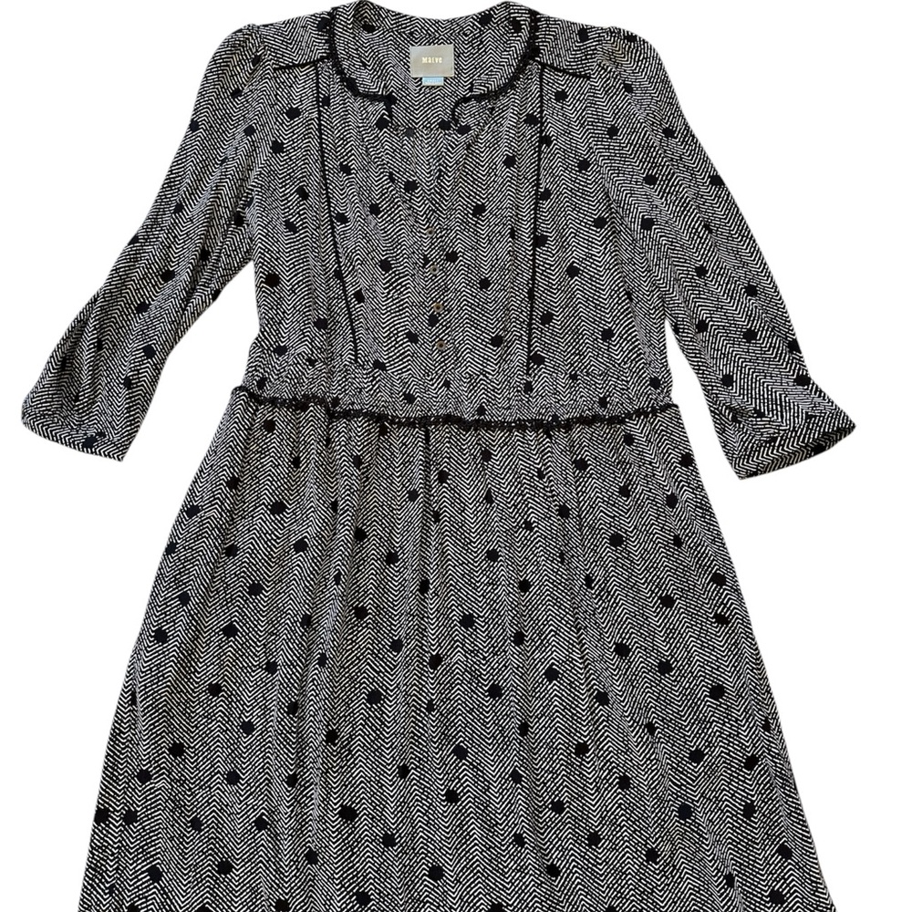 Maeve for Anthropologie black and white shift dress